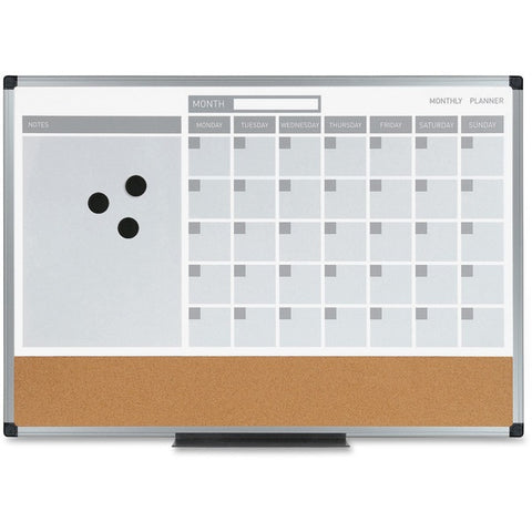 Bi-silque S.A 3-in-1 Combo Monthly Calendar Board