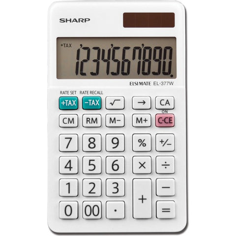Sharp Calculators EL-377WB 10-Digit Professional Handheld Calculator