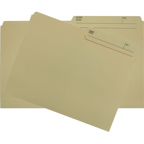 ACCO Brands Corporation Recycled File Folders, Legal Size, 9.5 Point, Half Cut, Reversible, Manila, 100 Count
