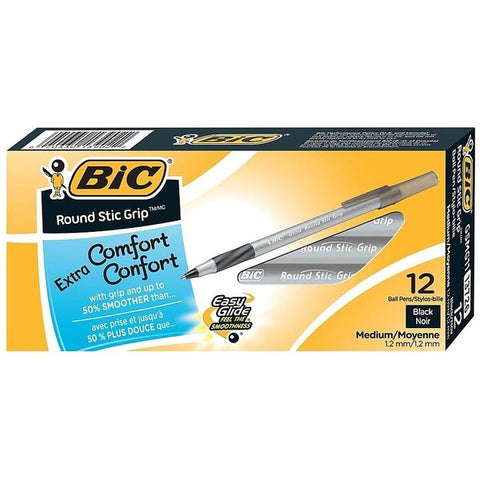 BIC Round Stic Grip Ballpoint Pen