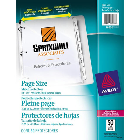 Avery Page Size Sheet Protector