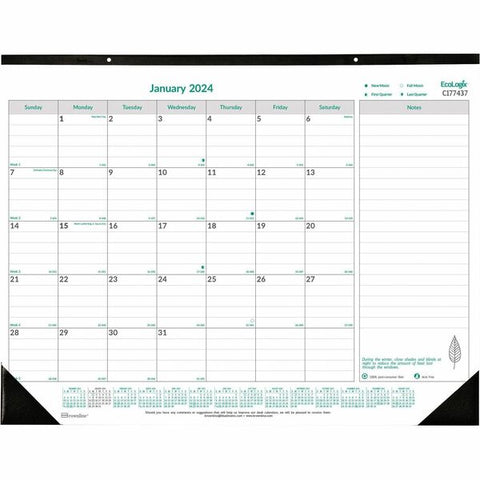 Dominion Blueline, Inc 100% Recycled  Ecologix Monthly Desk Pad