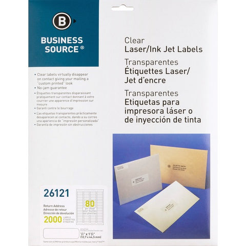 Business Source Clear Return Address Laser Labels