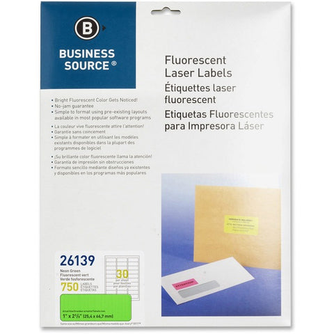 Business Source 1" Fluorescent Laser Labels