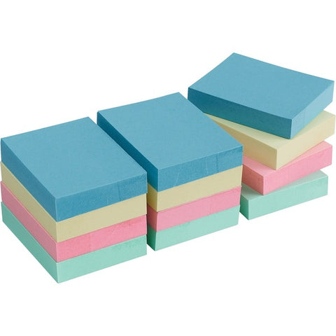 Business Source Premium Plain Pastel Adhesive Notes