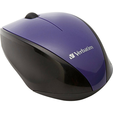 Verbatim America, LLC Wireless Multi-Trac Notebook Blue LED Mouse - Purple