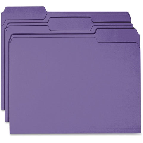 Business Source 1-ply Tab Colored File Folder