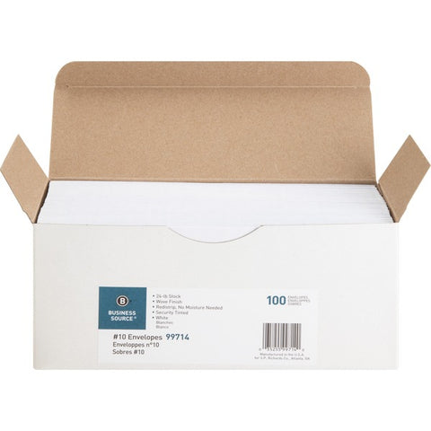 Business Source No. 10 Peel-to-seal Security Envelopes