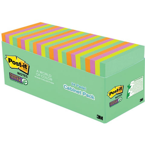 3M Miami Super Sticky Notes Cabinet Pack