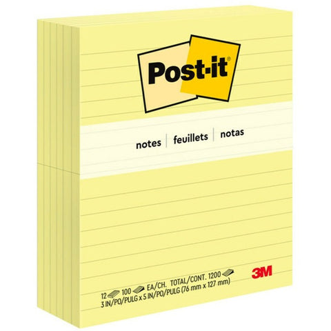 3M Notes Original Lined Notepads
