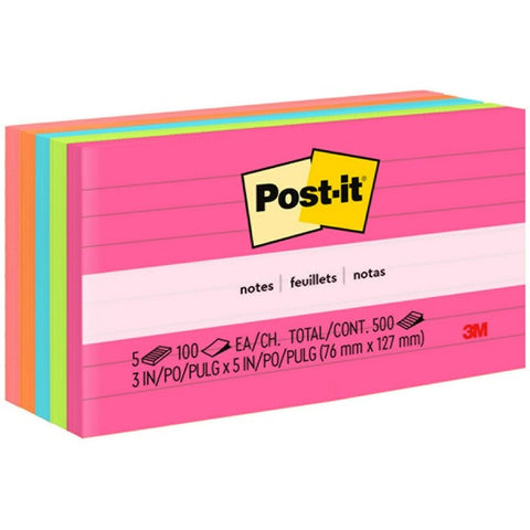 3M Notes Original Lined Notepads - Poptimistic Color Collection