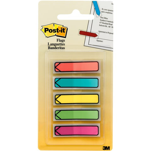 3M Arrow Flags in On-the-Go Dispenser - Bright Colors