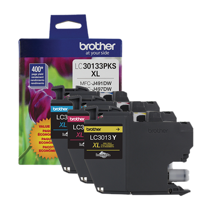 Brother LC30133PKS 3-Pack High-yield Colour Ink Cartridges